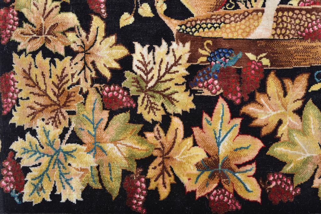 Extreme close-up of silk weaving
